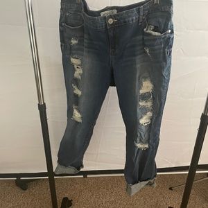 Torrid boyfriend ripped jeans